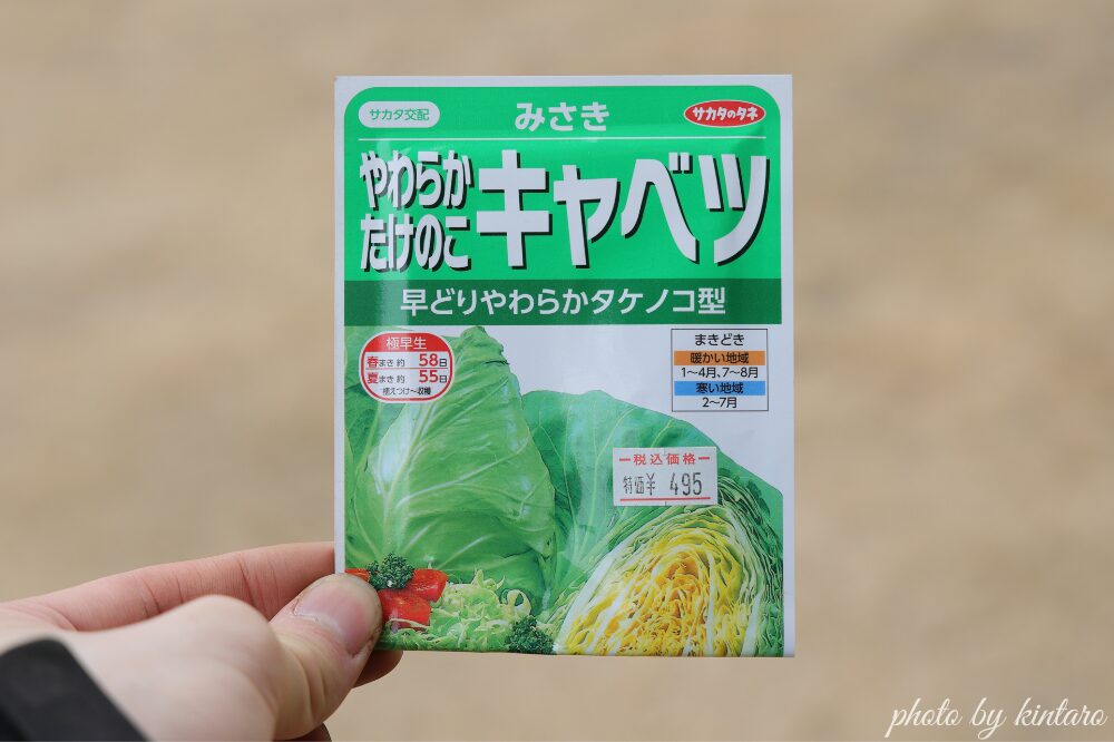 きゃべつの種袋(品種:みさき)